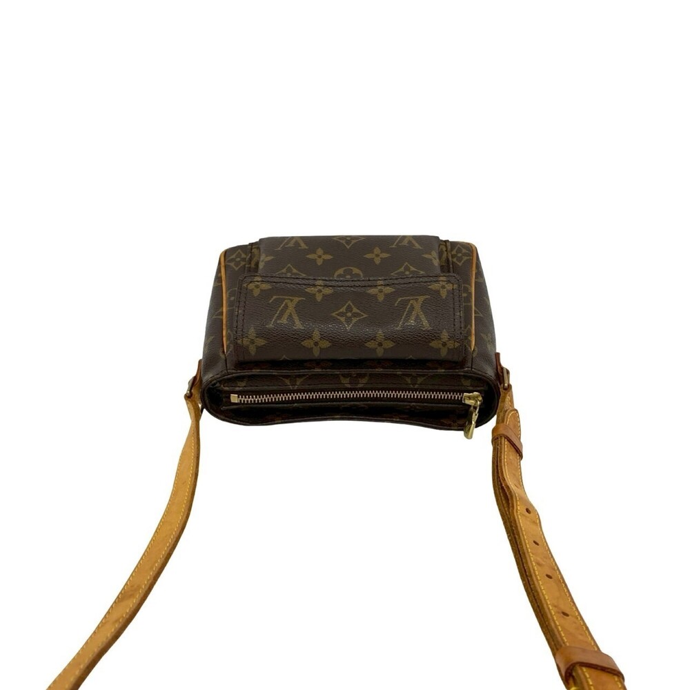 LOUIS VUITTON Authentic Brown Monogram Leather Pochette Shoulder Bag - Picture 4 of 10
